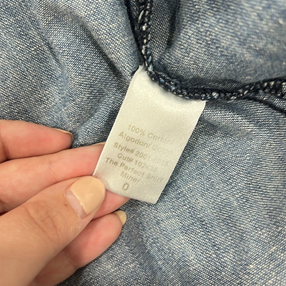 Current Elliott Light Denim Button Down Cotton Sh… - image 4